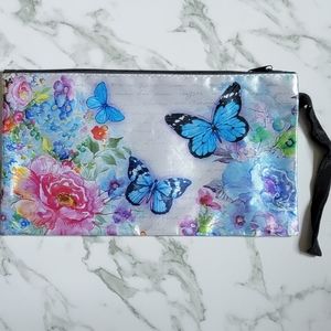 Pretty Butterflies & Flowers Cosmetics Pencil Bag 9x5